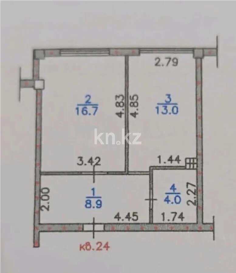 Продажа 1-комнатной квартиры, 42.6 м² - Продажа однокомнатных квартир от собственников в Алматы фото 5 из 5