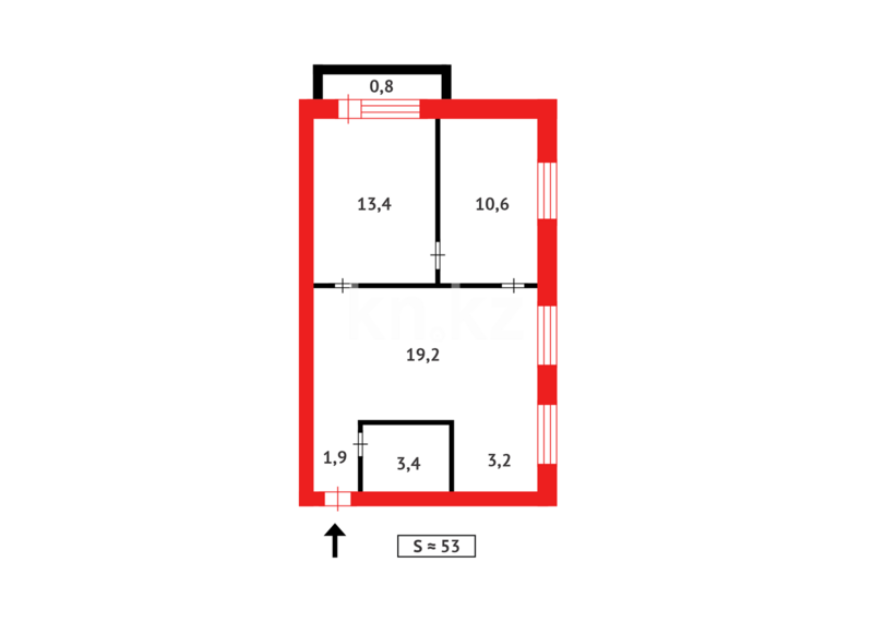 Продажа 4-комнатной квартиры, 52 м² - Продажа четырехкомнатных квартир в кирпичном доме в Казахстане - страница 22 фото 9 из 9