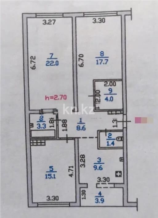 Продажа 3-комнатной квартиры, 85.6 м² - Продажа трехкомнатных квартир в Алатауском р-не Алматы - страница 10 фото 7 из 7