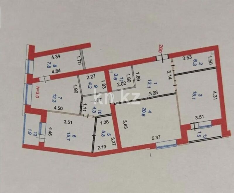 Продажа 3-комнатной квартиры, 112 м² - Продажа трехкомнатных квартир в Астане - страница 8 фото 7 из 7