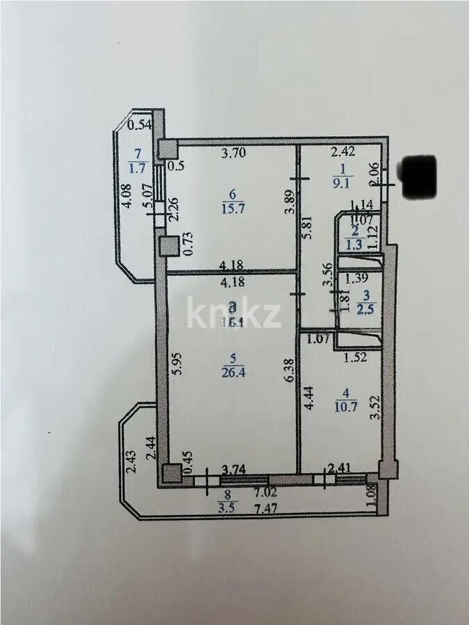 Продажа 2-комнатной квартиры, 72 м² - Продажа квартир в р-не Байконур Астаны фото 7 из 7