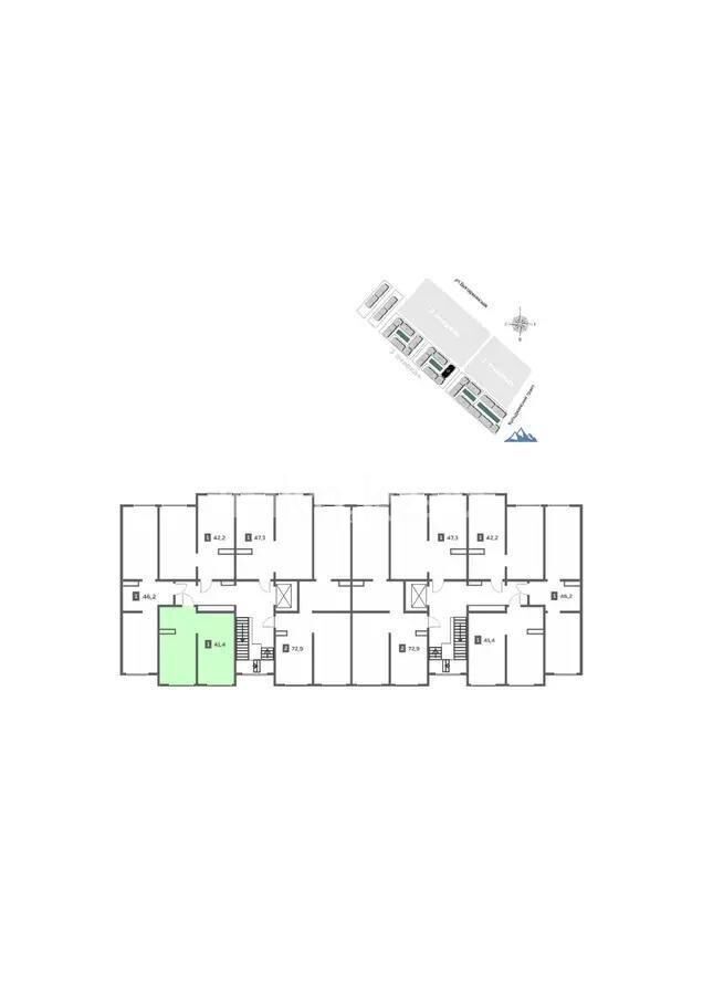 Продажа 1-комнатной квартиры, 41.4 м² - Продажа однокомнатных квартир в Турксибском р-не Алматы - страница 13 фото 1 из 1