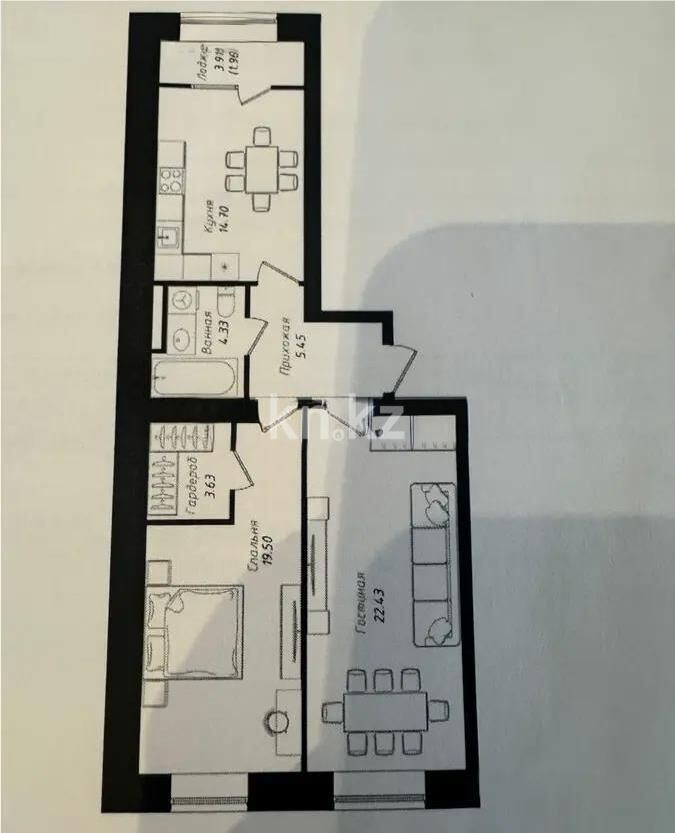Продажа 2-комнатной квартиры, 72 м² - Продажа двухкомнатных квартир в р-не Нура Астаны - страница 56 фото 1 из 1