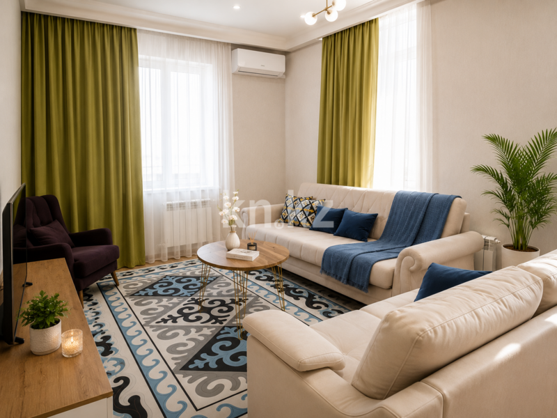 Аренда 2-комнатной квартиры посуточно, 50 м² - Аренда квартир посуточно в Казахстане фото 1 из 10
