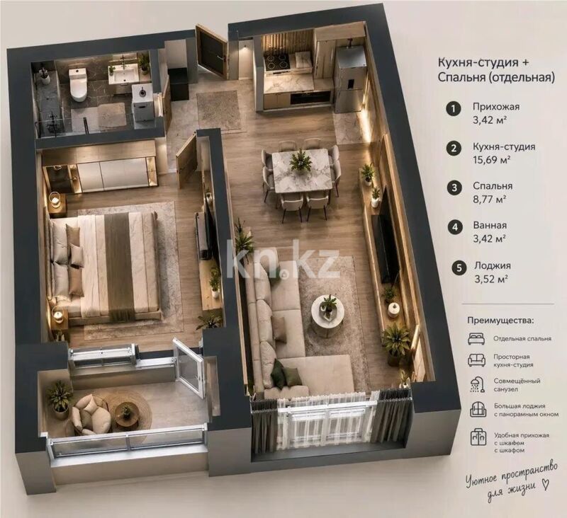 Продажа 2-комнатной квартиры, 39 м² - Продажа  двухкомнатных квартир в новостройках Астаны - страница 29 фото 2 из 2