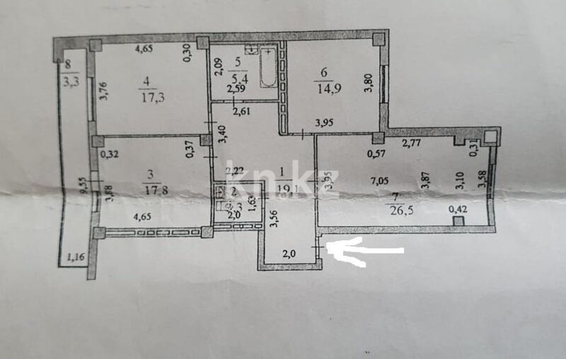 Продажа 3-комнатной квартиры, 107 м² - Продажа трехкомнатных квартир в кирпичном доме в Казахстане фото 4 из 16