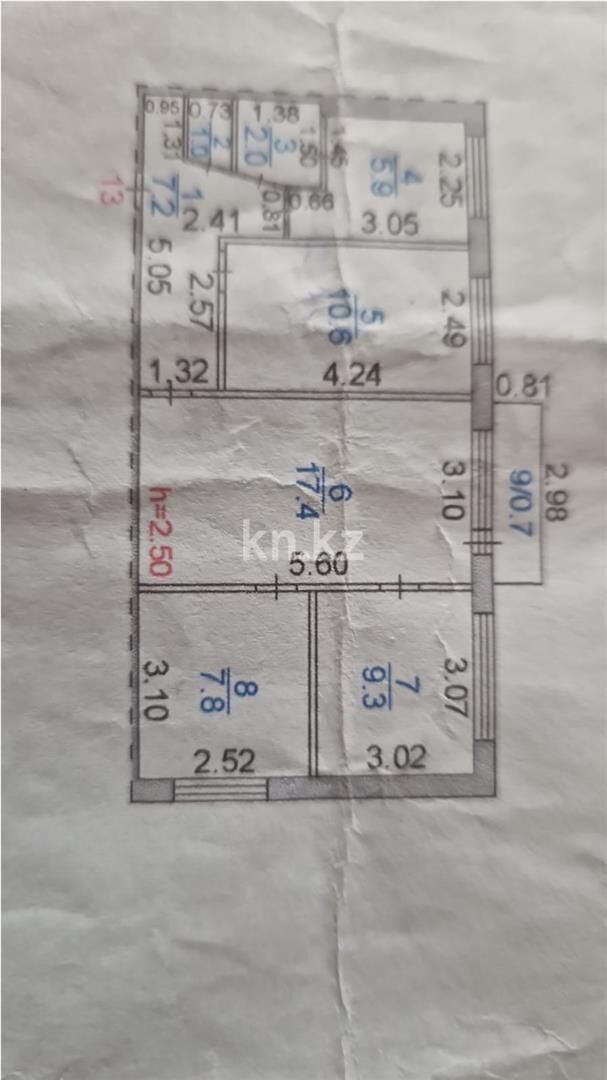 Продажа 4-комнатной квартиры, 61 м² - Продажа четырехкомнатных квартир в панельном доме в Караганде - страница 3 фото 8 из 8