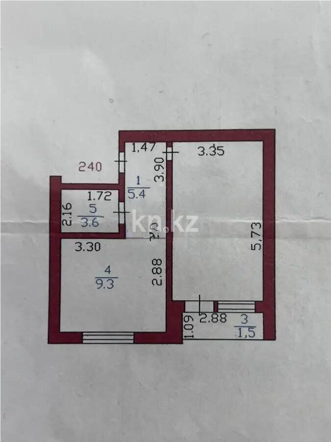 Продажа 1-комнатной квартиры, 39 м² - Продажа однокомнатных квартир в Казахстане - страница 63 фото 4 из 4