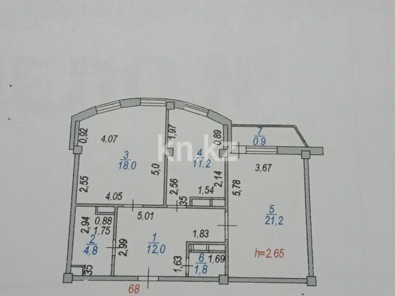 Продажа 2-комнатной квартиры, 69 м² - Продажа двухкомнатных квартир от собственников в Астане - страница 10 фото 3 из 7