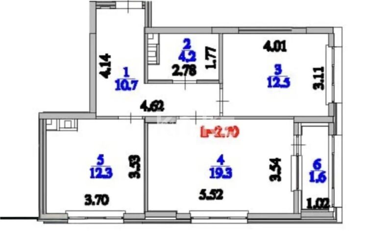 Продажа 2-комнатной квартиры, 60.6 м² - Продажа двухкомнатных квартир в блочном доме в Казахстане - страница 53 фото 7 из 7