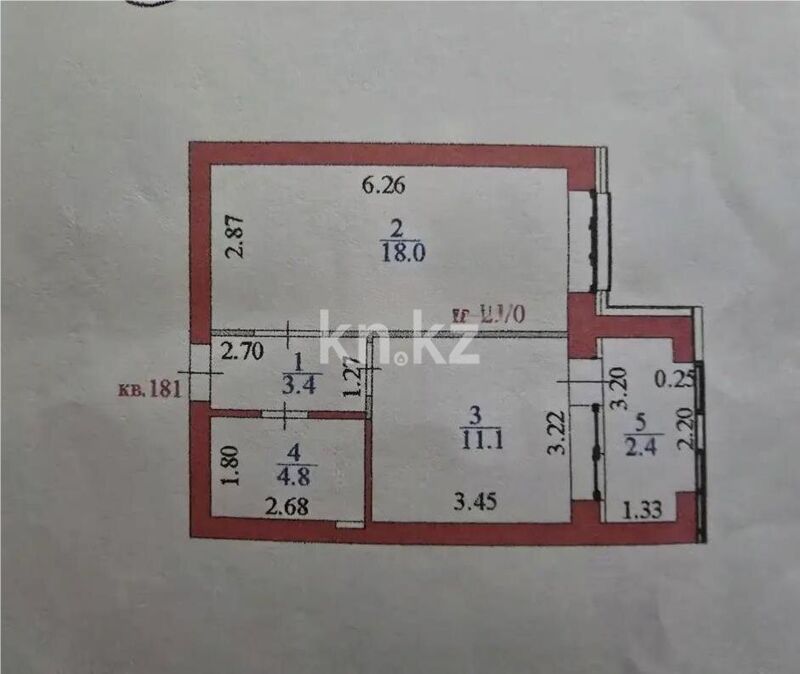 Продажа 1-комнатной квартиры, 39.7 м² - Продажа однокомнатных квартир в кирпичном доме в Астане - страница 2 фото 3 из 3