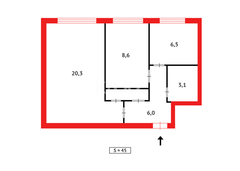 Продажа 2-комнатной квартиры, 44 м² - Продажа двухкомнатных квартир в блочном доме в Казахстане - страница 81 фото 11 из 11