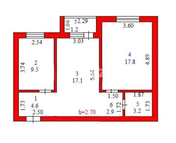 Продажа 2-комнатной квартиры, 58 м² - Продажа квартир в кирпичном доме в Астане - страница 94 фото 4 из 4