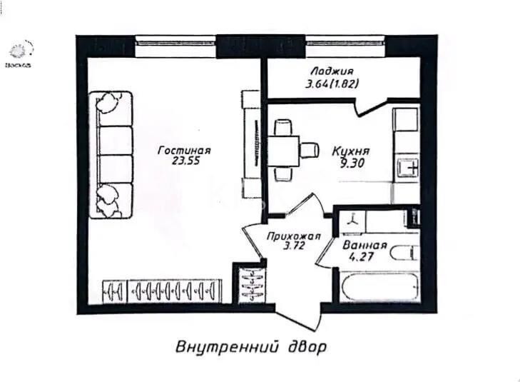 Продажа 1-комнатной квартиры, 42.6 м² - Продажа однокомнатных квартир в р-не Есиль Астаны - страница 29 фото 1 из 1