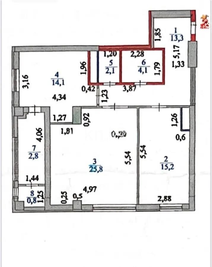 Продажа 2-комнатной квартиры, 80 м² - Продажа двухкомнатных квартир в р-не Алматы Астаны - страница 15 фото 7 из 7