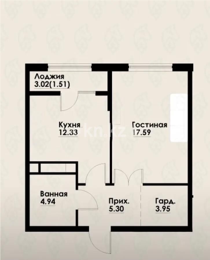 Продажа 1-комнатной квартиры, 45.6 м² - Продажа однокомнатных квартир в Алмалинском р-не Алматы - страница 11 фото 1 из 1