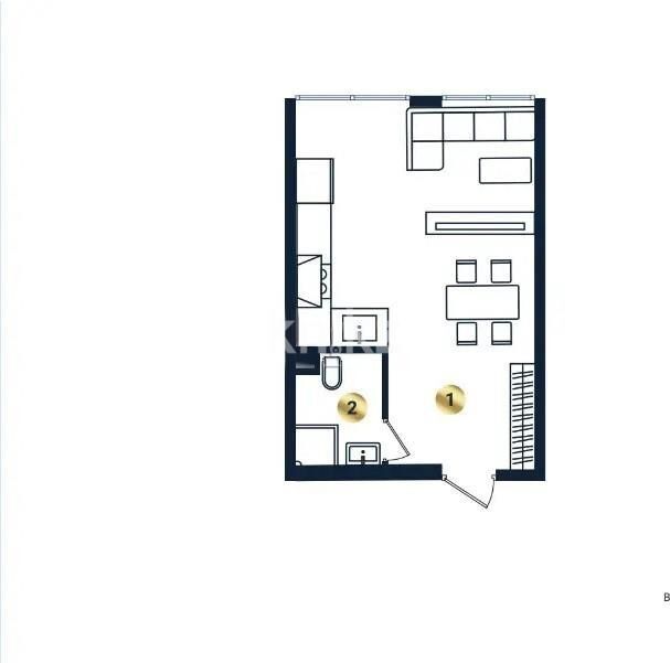 Продажа 1-комнатной квартиры, 30.6 м² - Продажа однокомнатных квартир в Турксибском р-не Алматы - страница 7 фото 2 из 2