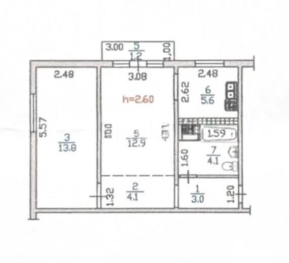 Продажа 2-комнатной квартиры, 44.7 м² - Продажа квартир в панельном доме в Алматы - страница 5 фото 6 из 6