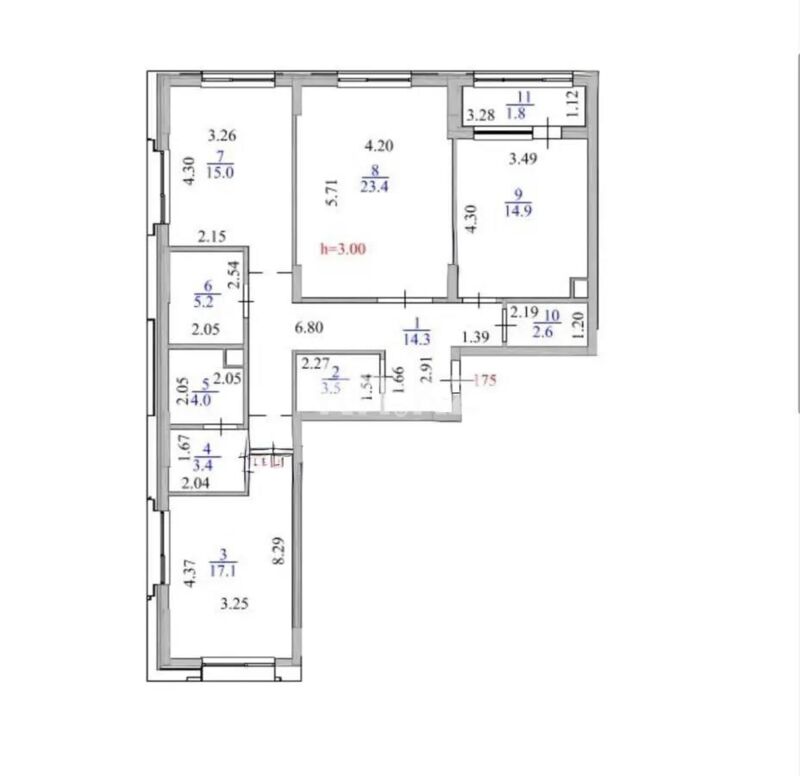 Продажа 3-комнатной квартиры, 105.2 м² - Продажа квартир в блочном доме в Казахстане - страница 128 фото 1 из 1