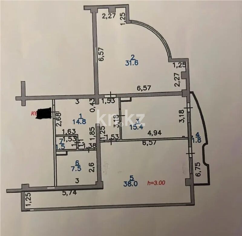 Продажа 3-комнатной квартиры, 110 м² - Продажа трехкомнатных квартир в Бостандыкском р-не Алматы - страница 31 фото 7 из 7