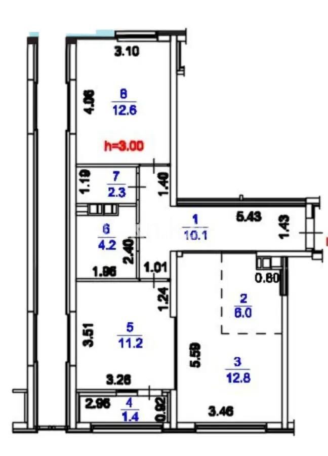 Продажа 3-комнатной квартиры, 60.6 м² - Продажа трехкомнатных квартир в Алатауском р-не Алматы - страница 10 фото 4 из 4