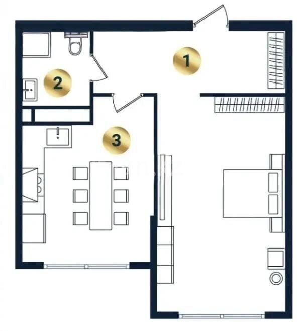 Продажа 2-комнатной квартиры, 54 м² - Продажа двухкомнатных квартир от собственников в Алматы - страница 5 фото 1 из 2