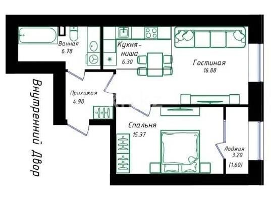 Продажа 2-комнатной квартиры, 52 м² - Продажа квартир в кирпичном доме в Астане - страница 218 фото 1 из 1