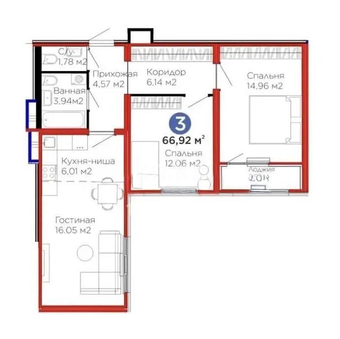 Продажа 3-комнатной квартиры, 67 м² - Продажа квартир в Казахстане - страница 9 фото 1 из 1