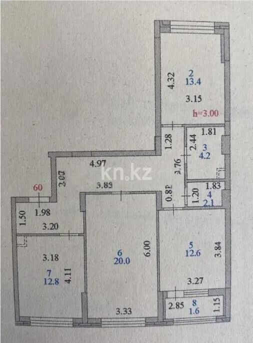 Продажа 3-комнатной квартиры, 84.5 м² - Аренда квартир помесячно в Актобе фото 4 из 4