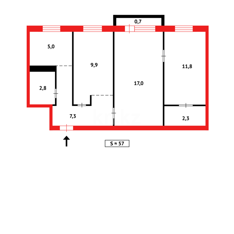 Продажа 3-комнатной квартиры, 60 м² - Продажа трехкомнатных квартир на Юго-Востоке Караганды - страница 16 фото 10 из 10
