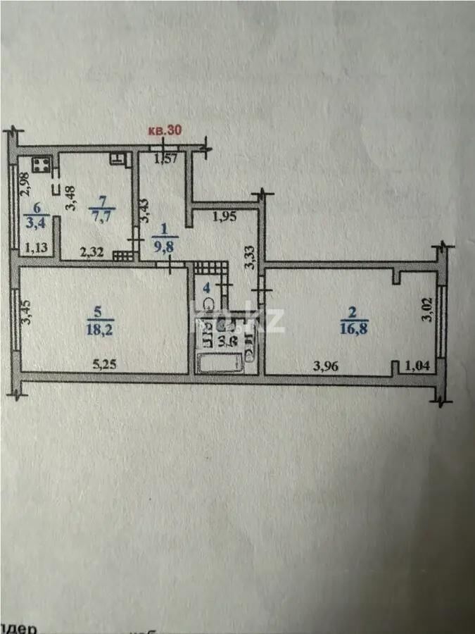 Продажа 2-комнатной квартиры, 60.9 м² - Продажа двухкомнатных квартир в блочном доме в Алматы - страница 3 фото 6 из 6