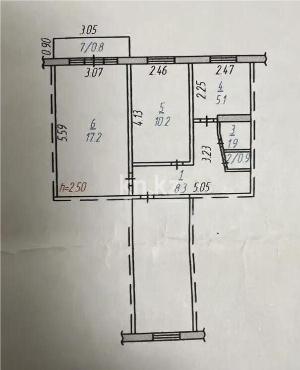 Продажа 2-комнатной квартиры, 44 м² - Продажа жилой и коммерческой недвижимости в Темиртау фото 7 из 7