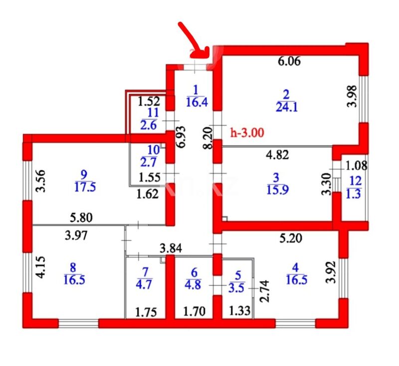 Продажа 4-комнатной квартиры, 126.5 м² - Продажа квартир в Семее фото 1 из 15