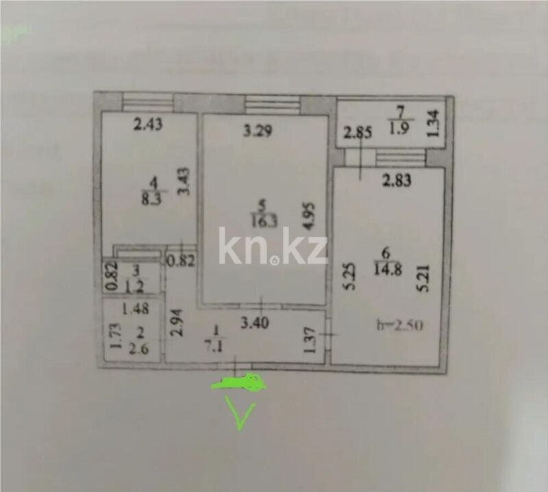 Продажа 2-комнатной квартиры, 52 м² - Продажа двухкомнатных квартир в блочном доме в Казахстане фото 6 из 6