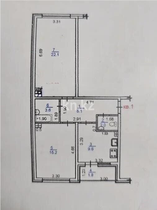 Продажа 2-комнатной квартиры, 62.4 м² - Продажа квартир в Алматы - страница 61 фото 1 из 1