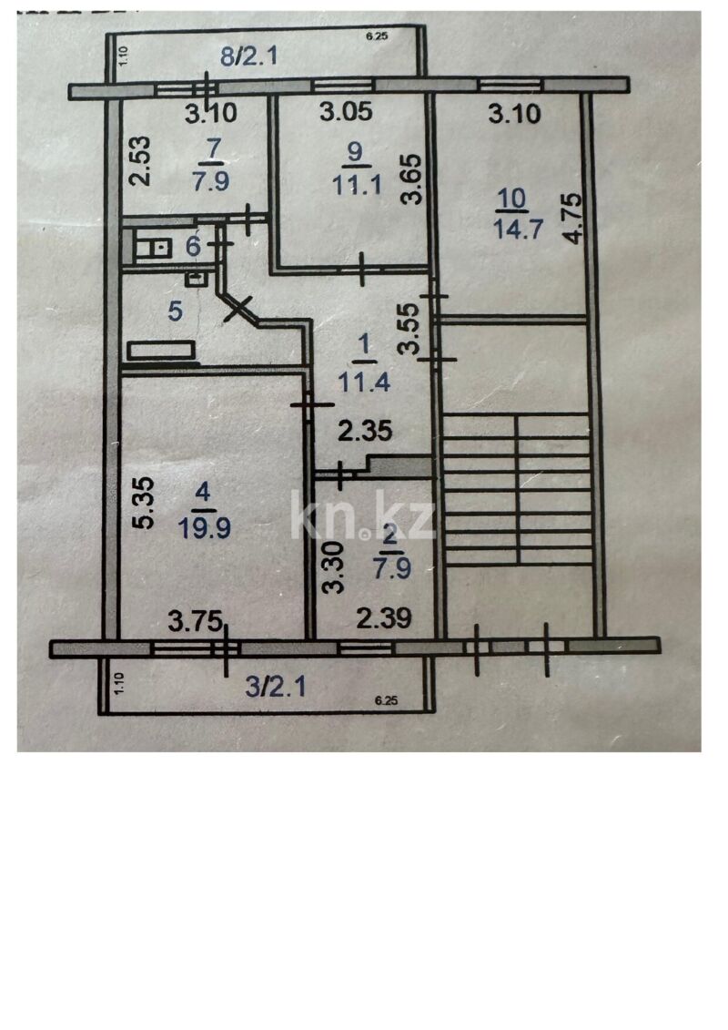 Продажа 4-комнатной квартиры, 83.9 м² - Продажа квартир в Костанае фото 40 из 40
