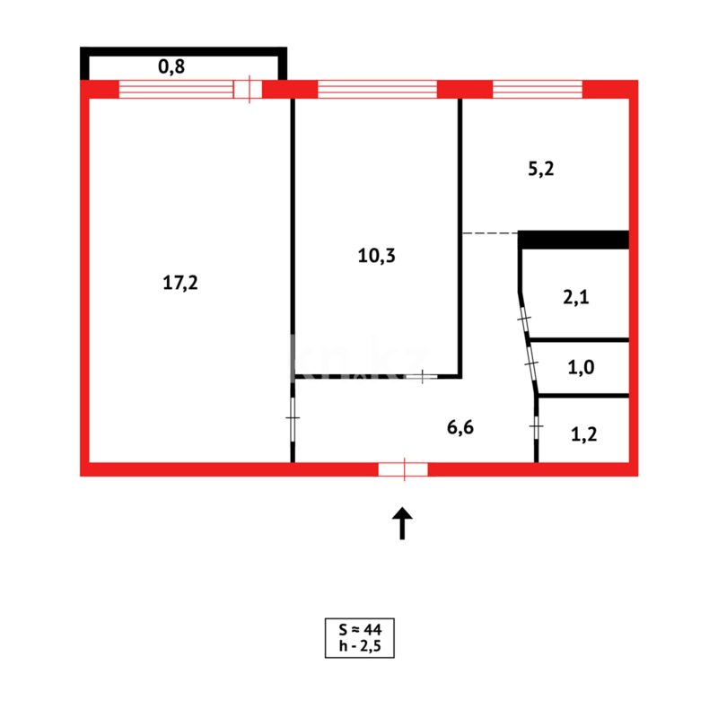 Продажа 2-комнатной квартиры, 44 м² - Продажа двухкомнатных квартир в Майкудуке Караганды - страница 17 фото 10 из 10