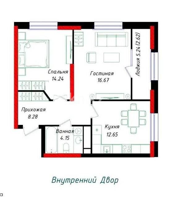 Продажа 2-комнатной квартиры, 59 м² - Продажа двухкомнатных квартир от собственников в Казахстане - страница 46 фото 1 из 1
