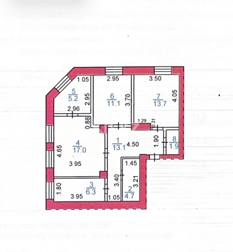 Продажа 4-комнатной квартиры, 73 м² - Продажа четырехкомнатных квартир в кирпичном доме в Караганде - страница 4 фото 12 из 35