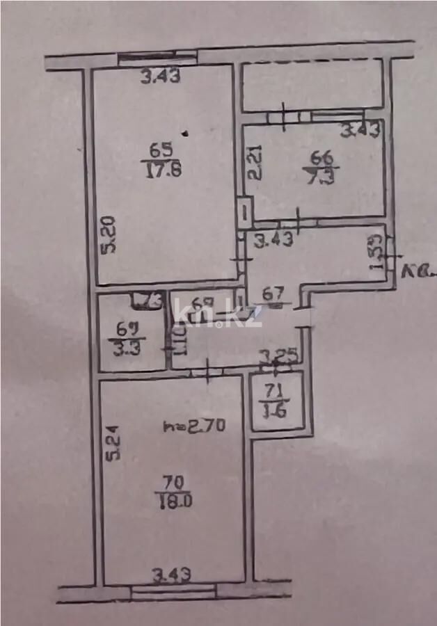 Продажа 2-комнатной квартиры, 58.5 м² - Продажа квартир в Ауэзовском р-не Алматы фото 4 из 4