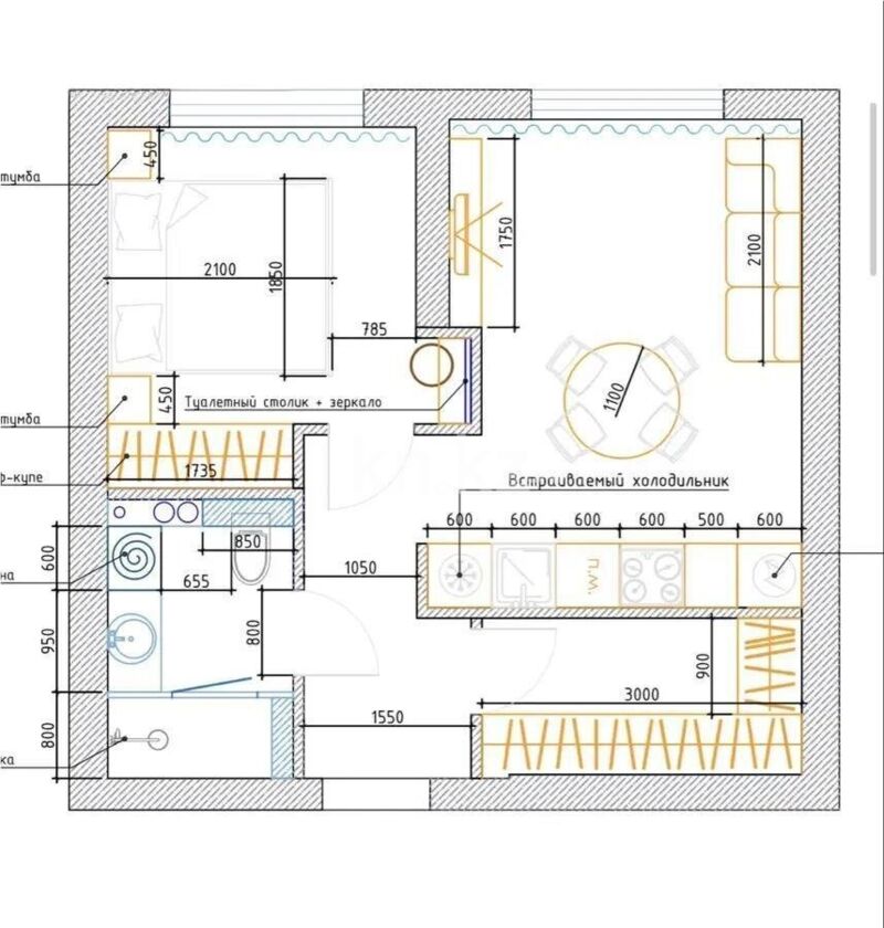 Продажа 2-комнатной квартиры, 38 м² - Продажа  двухкомнатных квартир в новостройках Алматы - страница 4 фото 4 из 4