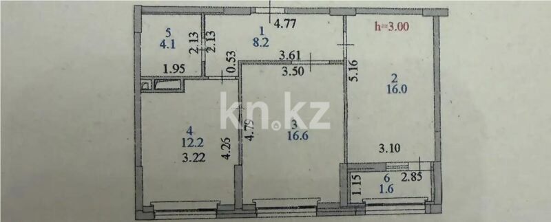 Продажа 2-комнатной квартиры, 58.7 м² - Продажа двухкомнатных квартир в р-не Нура Астаны - страница 2 фото 6 из 6