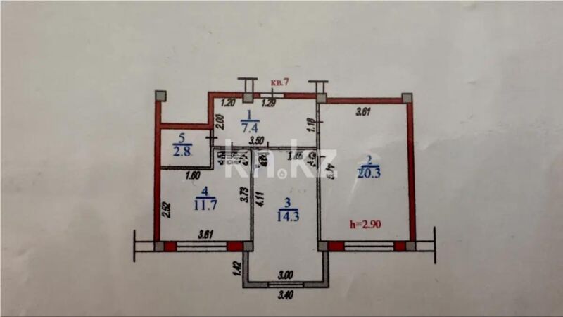 Продажа 2-комнатной квартиры, 56.5 м² - Продажа двухкомнатных квартир в Турксибском р-не Алматы - страница 19 фото 5 из 5