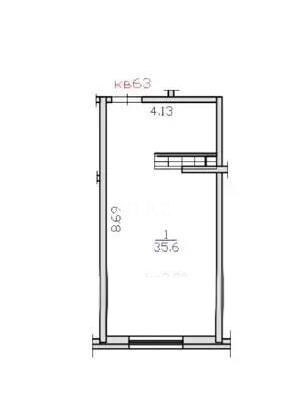 Продажа 1-комнатной квартиры, 35.6 м² - Продажа однокомнатных квартир в монолитно-каркасном доме в Казахстане - страница 26 фото 2 из 2