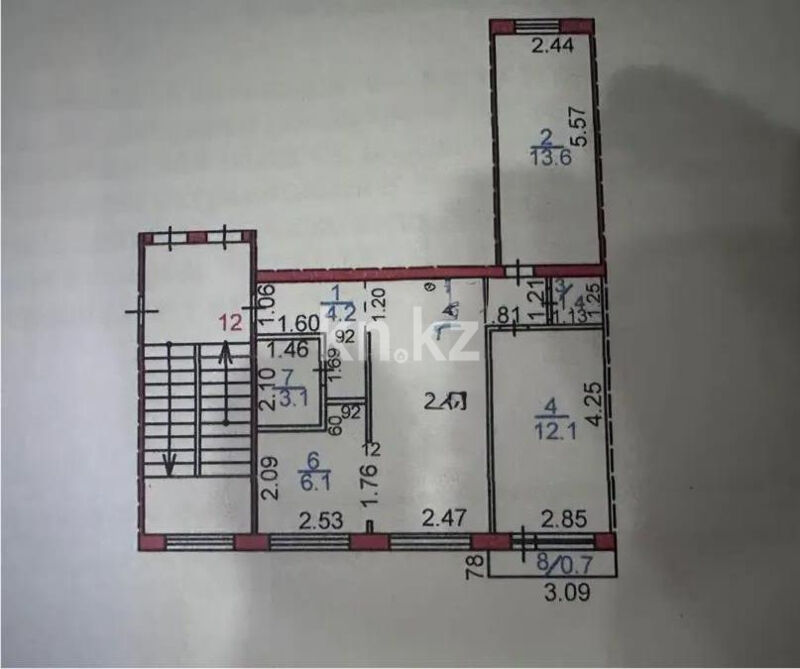 Продажа 3-комнатной квартиры, 56 м² - Продажа трехкомнатных квартир в Караганде - страница 3 фото 7 из 7