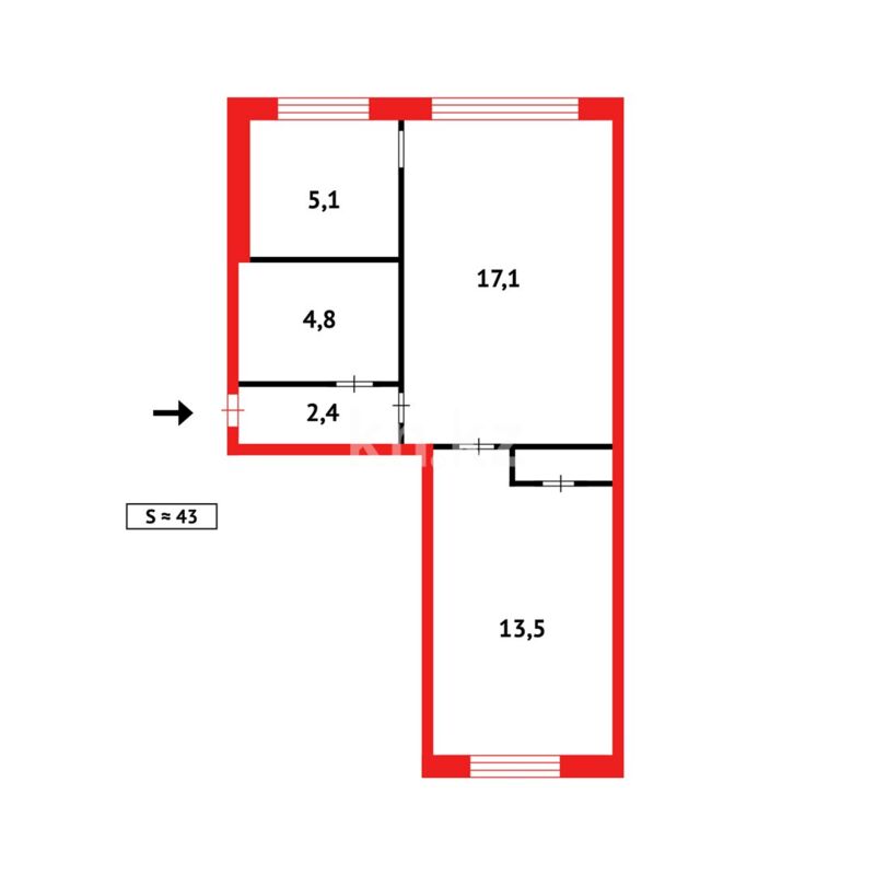 Продажа 2-комнатной квартиры, 46 м² - Продажа недвижимости в Темиртау - страница 9 фото 6 из 6
