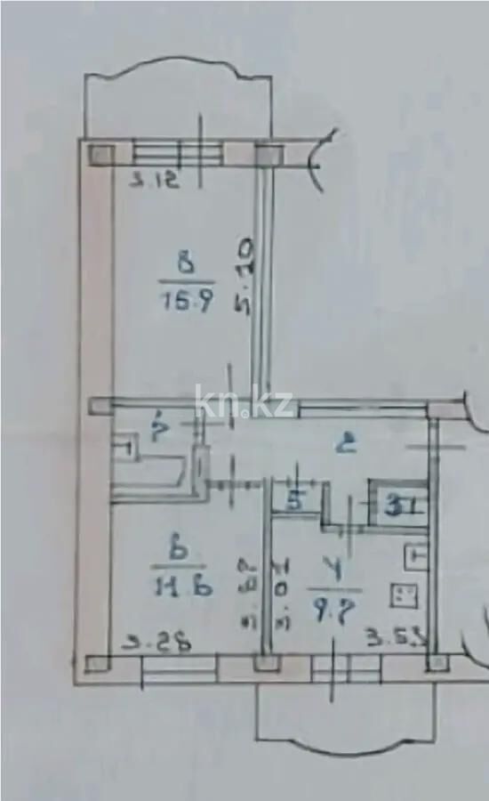 Продажа 2-комнатной квартиры, 50 м² - Продажа двухкомнатных квартир в кирпичном доме в Алматы - страница 15 фото 6 из 6