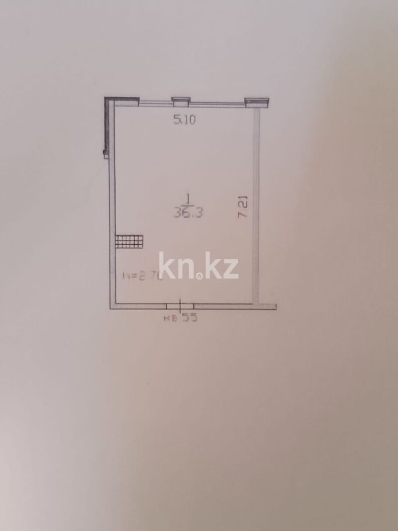 Продажа 1-комнатной квартиры, 36.3 м² - Продажа однокомнатных квартир в монолитном доме в Алматы фото 2 из 2