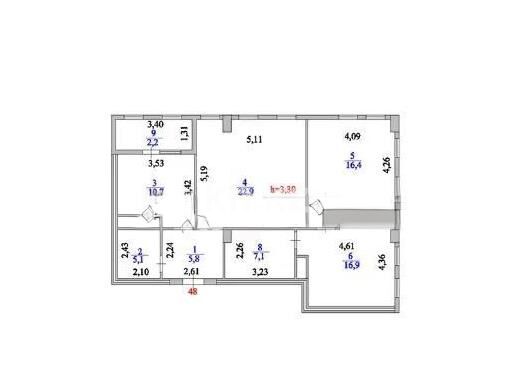 Продажа 3-комнатной квартиры, 91.7 м² - Продажа квартир в р-не Сарайшык Астаны - страница 79 фото 1 из 1