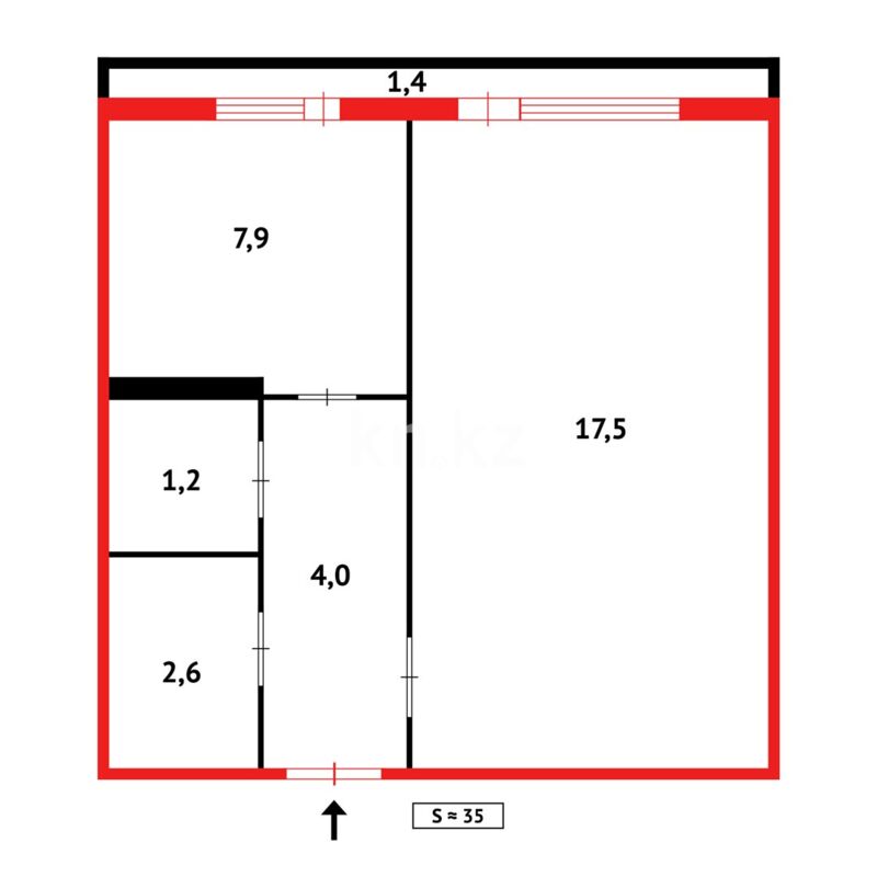Продажа 1-комнатной квартиры, 35 м² - Недвижимость в Темиртау - страница 23 фото 10 из 10
